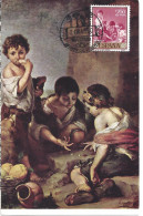 ESPAGNE - CARTE MAXIMUM - Yvert N° 962 - Le JEU De DES - OEUVRE De MURILLO - Cartoline Maximum