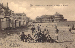 BELGIQUE - MIDDELKERKE - La Plage - Le Kursaal Et La Digue - Carte Postale Ancienne - Middelkerke