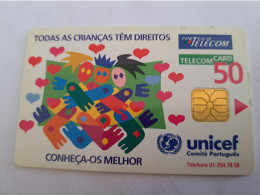 PORTUGAL   CHIPCARD  100 Units    UNICEF     Nice  Fine Used      **14169** - Portugal