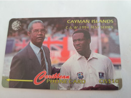 CAYMAN ISLANDS  CI $ 10,-  CAY-12A/ C&W TEST SERIES /BRIAN LARA/  CONTROL NR 12 CCIA     Fine Used Card  ** 14173** - Kaimaninseln (Cayman I.)