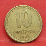 10 Centavos 1992 - TB - Pièce De Monnaie Argentine - Article N°5477 - Argentinië