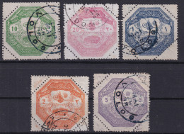 OTTOMAN EMPIRE 1898 - Canceled - Sc# M1- M5 - Military Stamps - Usati