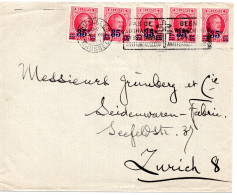 68200 - Belgien - 1928 - 5@35c/40c A Bf BRUXELLES - ... -> Schweiz - Lettres & Documents