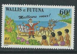 Wallis Et Futuna N° 423 XX  Timbre De Voeux : Père Noël Et Traîneau Sans  Charnière,  TB - Altri & Non Classificati