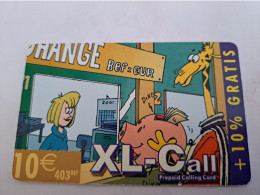 BELGIUM / XL-CALL € 10,-  / CARTOON / CHANGE OFFICE    USED CARD  ** 14182 ** - Sans Puce