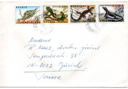 68201 - Belgien - 1965 - 4Wte Zoo Antwerpen MiF A Bf BRUXELLES -> Schweiz - Lettres & Documents