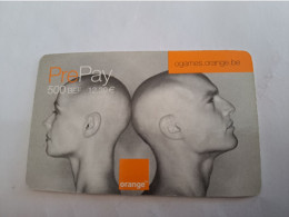 BELGIUM PHONECARDS / PREPAID / 500 BEF/ ORANGE/ 2 HEADS/    ** 14188** - Sans Puce