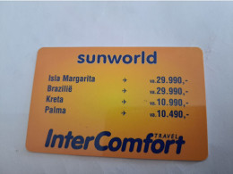 BELGIUM PHONECARDS / PREPAID / 300 BEF/ SUNWORLD /INTERCOMFORT/ THICK CARD     ** 14189** - Sans Puce