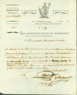 Révolution Lettre Signature Administrateurs Département Des Bouches Du Rhône Aix 1798 Citoyens Génois Fainéants - Politiques & Militaires