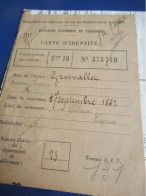 Carte D'Identité/ Retraites Ouvrières  Et Paysannes / GROSVALLET/Caisse Des Dépôts Et Consignations/1922          AEC252 - Unclassified