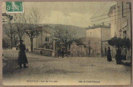 CPA 84 - BONNIEUX - Rue De Bourgès - TB PLAN PLACE ANIMATION CENTRE VILLAGE - Bonnieux