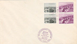 ATOM ENERGY USED IN AGRICULTURE INTERNATIONAL SYMPOZIUM POSTMARKS ON COVER, CITIES STAMPS, 1965, TURKEY - Cartas & Documentos
