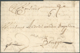 LAC De LONDON Le 23 Octobre 1699 Vers BRUGGE; Port '6' Shillings.  Superbe - 21367 - 1621-1713 (Spanish Netherlands)