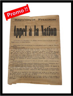 PROMO!!! - Guerre 1914-1918: Appel à La Nation - Grande Affiche #AffairesConclues - Affiches