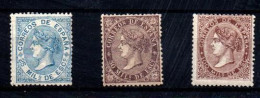 España Nº 97/9. Año 1868 - Unused Stamps