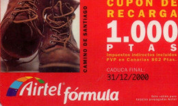 ESPAÑA. Acr-044-2. CAMINO DE SANTIAGO - BOTAS. 1000 PTAS. 12-2000. GyD IBERICA. (756P) - Airtel