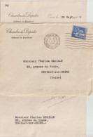 1939 - CHAMBRE DES DEPUTES - OMEC Sur ENVELOPPE + LETTRE ENTETE Du CABINET Du PRESIDENT ! PARIS 31 - Briefe U. Dokumente