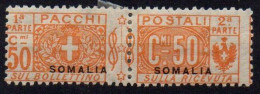 Somalia 1923 - Pacchi Postali 50 C. - Nuovo Con Residuo Linguella - MH* - Somalia