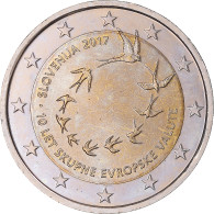 Slovénie, 2 Euro, 10 Ans De L'Euro, 2017, SPL+, Bimétallique, KM:New - Slowenien