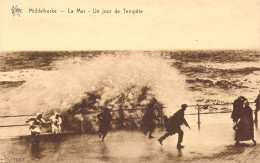 BELGIQUE - Middelkerke - La Mer - Un Jour De Tempête - Carte Postale Ancienne - Middelkerke