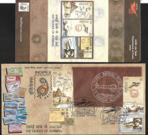 India 2011 INDIPEX, International Philatelic Exhibition Allahabad 100 Years Of AIRMAIL Aeroplane Set FDC(**) Inde Indien - Covers & Documents