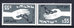 Israel 1963 Freedom From Hunger - Tete-beche Pair MNH (SG 254ab) - Ongebruikt (zonder Tabs)