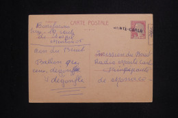 MONACO - Griffe Linéaire De Monte Carlo Sur Entier Postal Marianne De Decaris De Menton  - L 145101 - Lettres & Documents