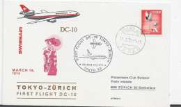 3790  Carta Aérea , Tokyo 1984 , Japan, Vuelo Tokyo-Zurich, Avion , - Brieven En Documenten
