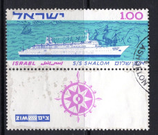 Israel 1963 Maiden Voyage Of Liner Shalom - Tab - Used (SG 269) - Used Stamps (with Tabs)