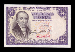 España Spain 25 Pesetas Florez Estrada 1946 Pick 130 Serie I Ebc/+ Xf/+ - 25 Peseten