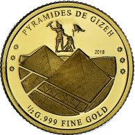 Monnaie, Côte D'Ivoire, Les Pyramides De Gizeh, 100 Francs CFA, 2018, FDC, Or - Ivoorkust