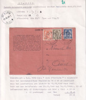 718/39 -- CANTONS DE L'EST - Aff. MIXTE S/Carte TP Service X 2 + Petit Sceau ST VITH 1948 à AMEL - Verso Gare De REULAND - Cartas & Documentos