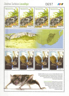 Uruguay 2014 Fauna Tourism Lavalleja Bats Frogs Map Mount Landscape Sheetlet Of 4 Sets With Label Mint - Chauve-souris