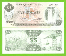 GUYANA 5 DOLLARS 1992 P-22f(2) UNC - Guyana