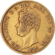 Monnaie, États Italiens, SARDINIA, Carlo Alberto, 20 Lire, 1842, Genoa, TTB+ - Italian Piedmont-Sardinia-Savoie