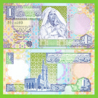 LIBYA 1 DINAR 2002 P-64a UNC - Libia