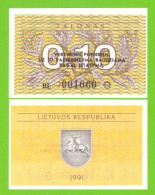 LITHUANIA 0,10 TALONAS 1991 P-29b UNC - Litouwen