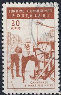 Türkei Turkey Turquie - Artillerist Seyid, Sohn Mehmets, Mit Granate (MiNr: 1416) 1955 - Gest Used Obl - Used Stamps