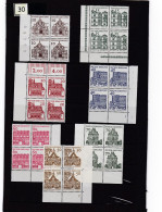 Une Série  7 Blocs  Bords De Feuille   Timbres   Deutsche Bundespost    ** Monuments - Ungebraucht