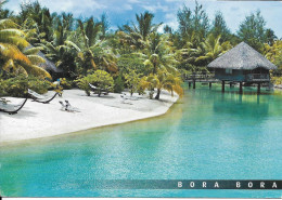 Delcampe - Cp Bora Bora, Plage Sur Un Motu - Französisch-Polynesien