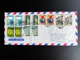 JAPAN NIPPON 1970 AIR MAIL LETTER TAKASAKI TO HELMSTEDT GERMANY 17-11-1970 - Covers & Documents