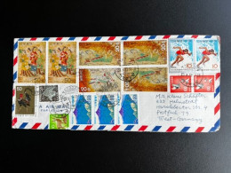 JAPAN NIPPON 1973 AIR MAIL LETTER TAKASAKI TO HELMSTEDT GERMANY 23-10-1973 - Briefe U. Dokumente