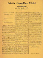 BULLETIN TELEGRAPHIQUE BORDEAUX LE 3 JANVIER 1871 ST MARCELLIN ISERE LETTRE COVER - Krieg 1870