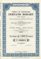 Titre De 1949 -  Ateliers De Construction Fernand Bodart à Marchienne-au-Pont - Blanco - - Industrie