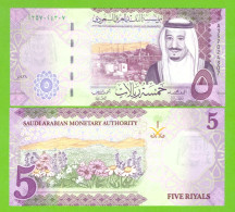 SAUDI ARABIA 5 RIYALS 2017 P-38b UNC - Saoedi-Arabië