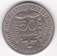 États De L'Afrique De L'Ouest 50 Francs 1980, En Cupronickel , KM# 6 - Autres – Afrique