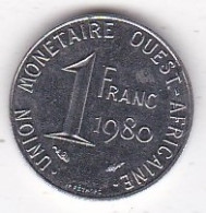 États De L'Afrique De L'Ouest 1 Franc 1980 , En Acier, KM# 8 - Autres – Afrique