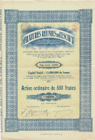 - Titre De 1922 - Filatures Réunies De L'Escaut - Anciennement Filature Feyerick Et Filature Boucher- Feyerick - - Textile