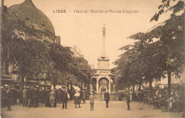 BELGIQUE - LIEGE - Place Du Marché Et Perron Liègeois - Carte Postale Ancienne - Liege