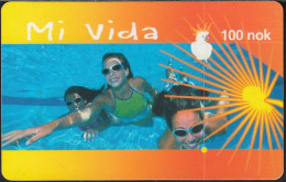 Norway - PPC48-36 Prepaid Card - Mi Vida  Phonecard 100 NOK - Sun - Swimming Pool - Norvège